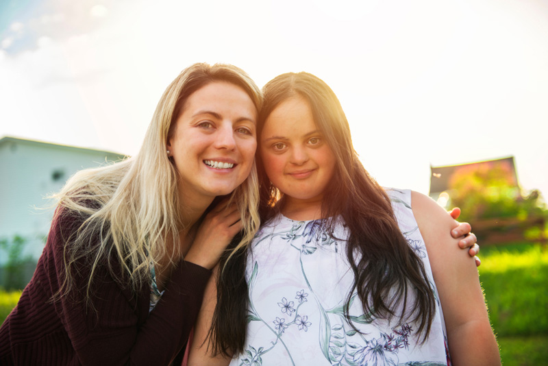 Young Girl with Family Friend — Disability Services in Toowoomba, QLD