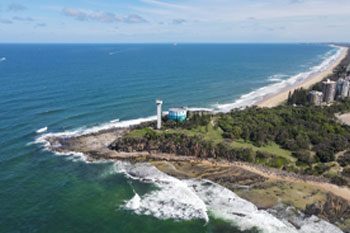 Aerial View Point Cartwright Light House Sunshine Coast — Disability Services & Support in Sunshine Coast, QLD