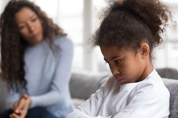 Psychologist Counselling Upset Child